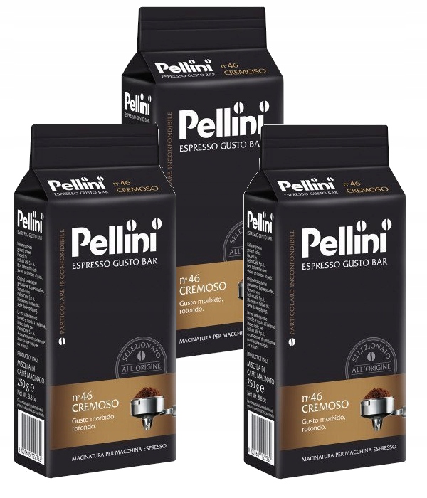 Pellini Espresso n'46 Cremoso 250g x3 kawa mielona