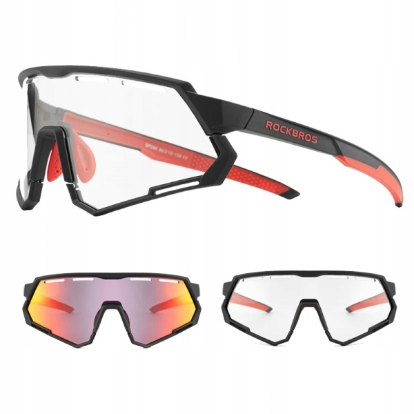 Okulary rowerowe polaryzacyjne + fotochromatyczne wymienne Rockbros SP246