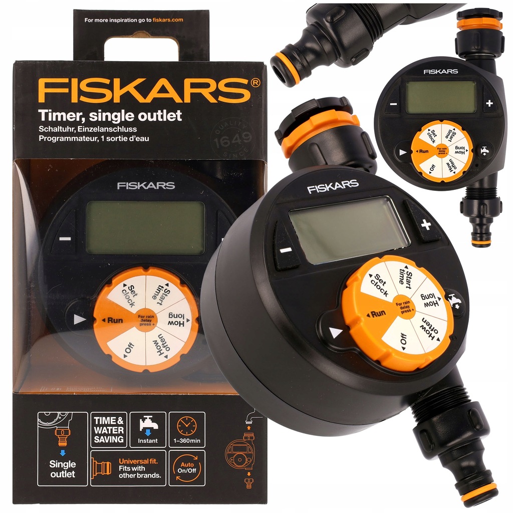 PROGRAMATOR ZEGAR TIMER DO PODLEWANIA LCD FISKARS 12304858996 oficjalne archiwum Allegro