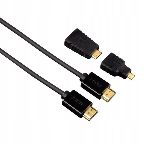 Hama KABEL Adapter HDMI 1,5m + microHDMI+ miniHDMI