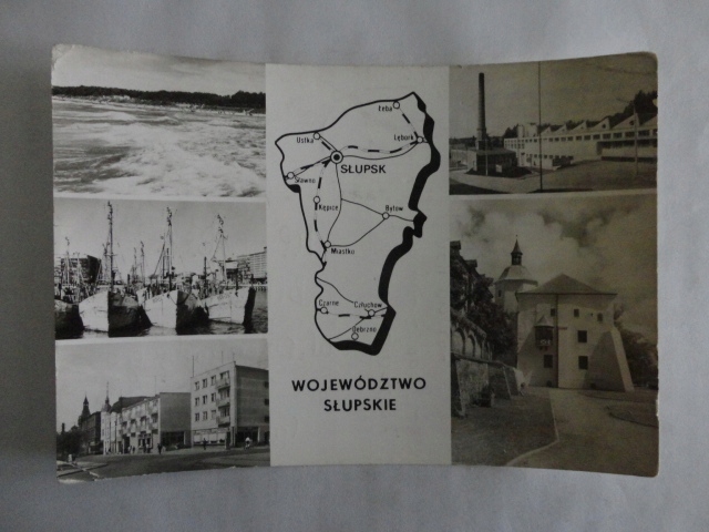 SLUPSK WOJEWODZTWO MAPKA USTKA LEBORK 49239