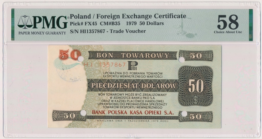 Купить 7756 PEWEX 50 долларов 1979 г. – HJ – аннулировано – PMG 58: отзывы, фото, характеристики в интерне-магазине Aredi.ru