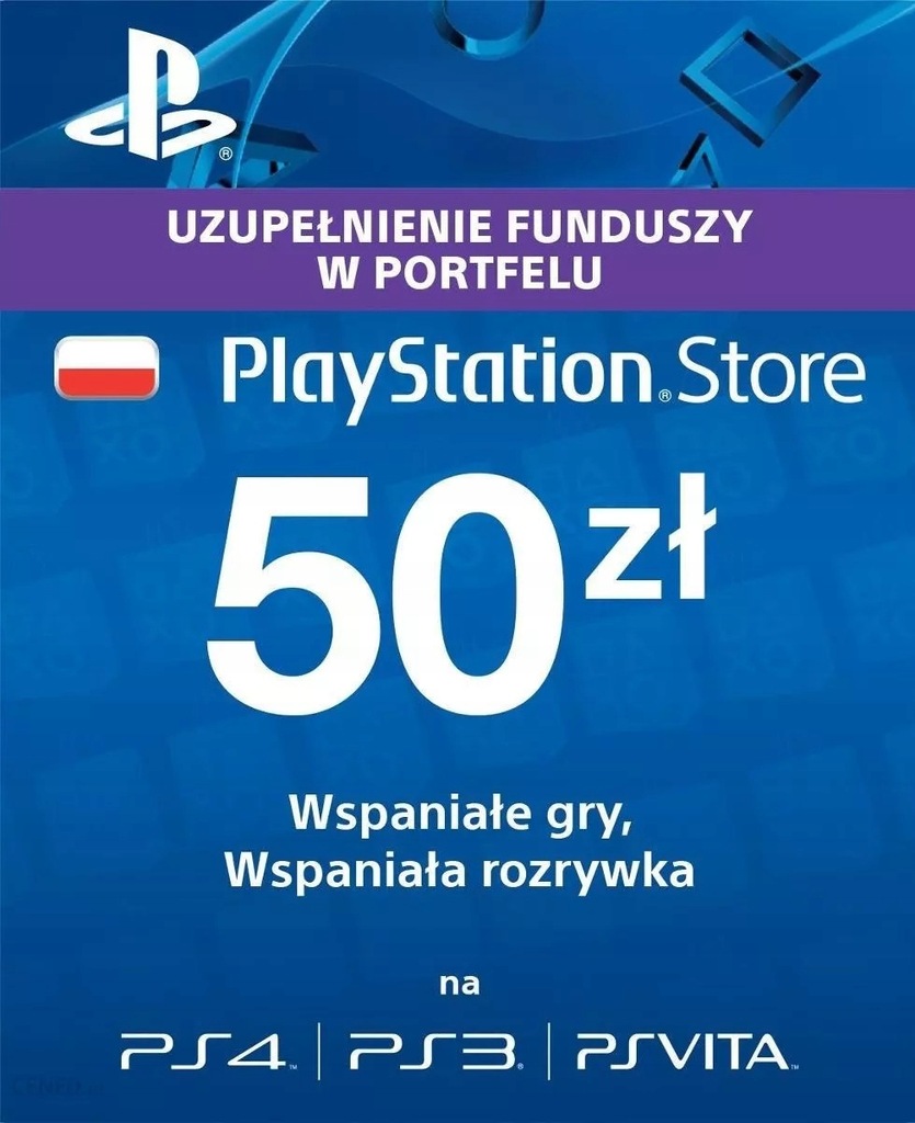 PlayStation Store PSN 50 PLN zł KLUCZ PS5 PS4 PS3