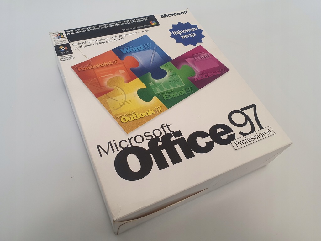 RETRO SOFT Microsoft Office 97 PROFESSIONAL (2) - 12293413036 - oficjalne  archiwum Allegro