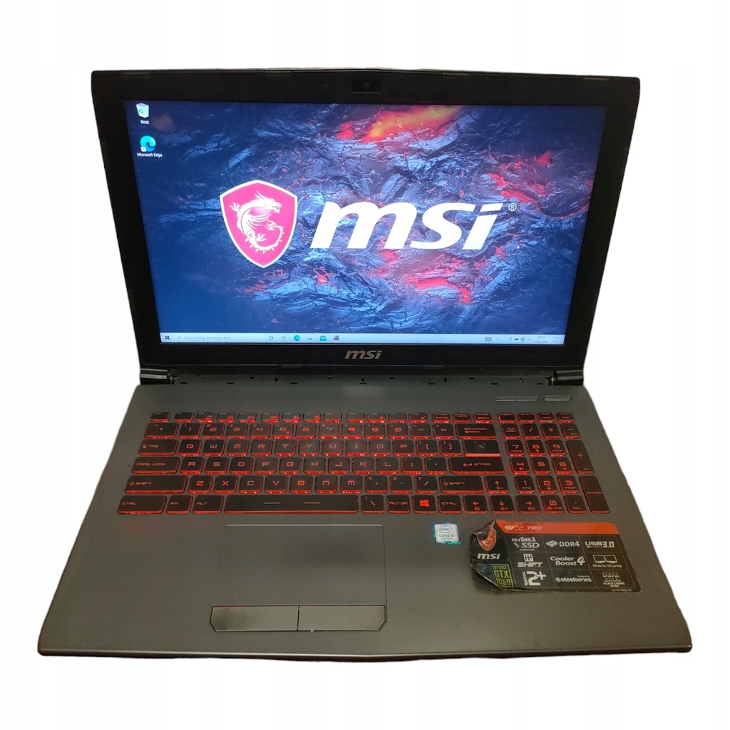 LAPTOP GAMINGOWY MSI GV62 7RD-2619PL 8/1000GB OKAZJA!!