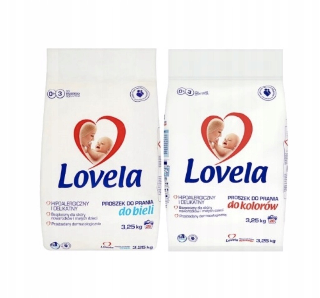 Lovela 6,5kg Hipoalergiczny Proszek Kolor + Biel