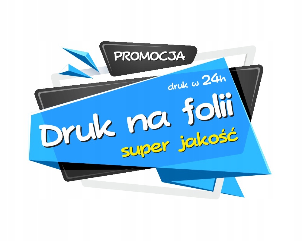 Druk na Folii + Lamiat UV / naklejka / reklama