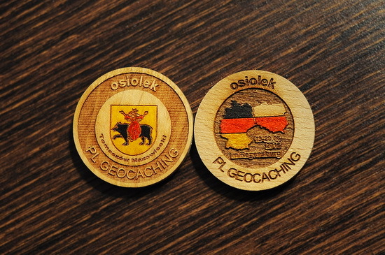 PWG (Polish Wood Geocoin) osiolek wersja 3 i 4