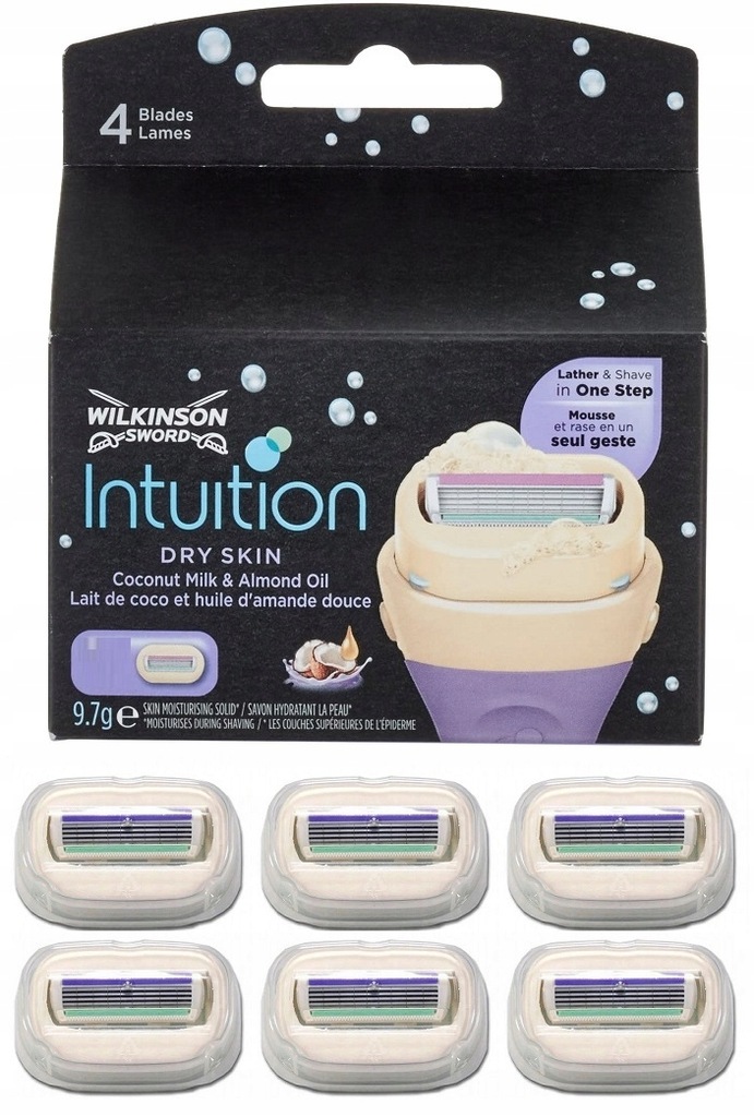 6 x WKŁAD WILKINSON INTUITION DRY SKIN ORYGINAŁ