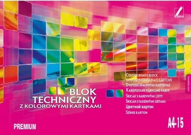 BLOK TECHNICZNY Z KOLOROWYMI KARTKAMI PREMIUM A3/1