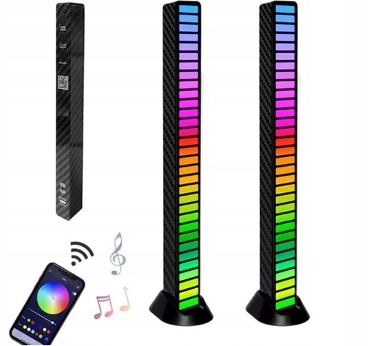 Dioda Led Stojąca Sterowana Dźwiękiem RGB 2szt