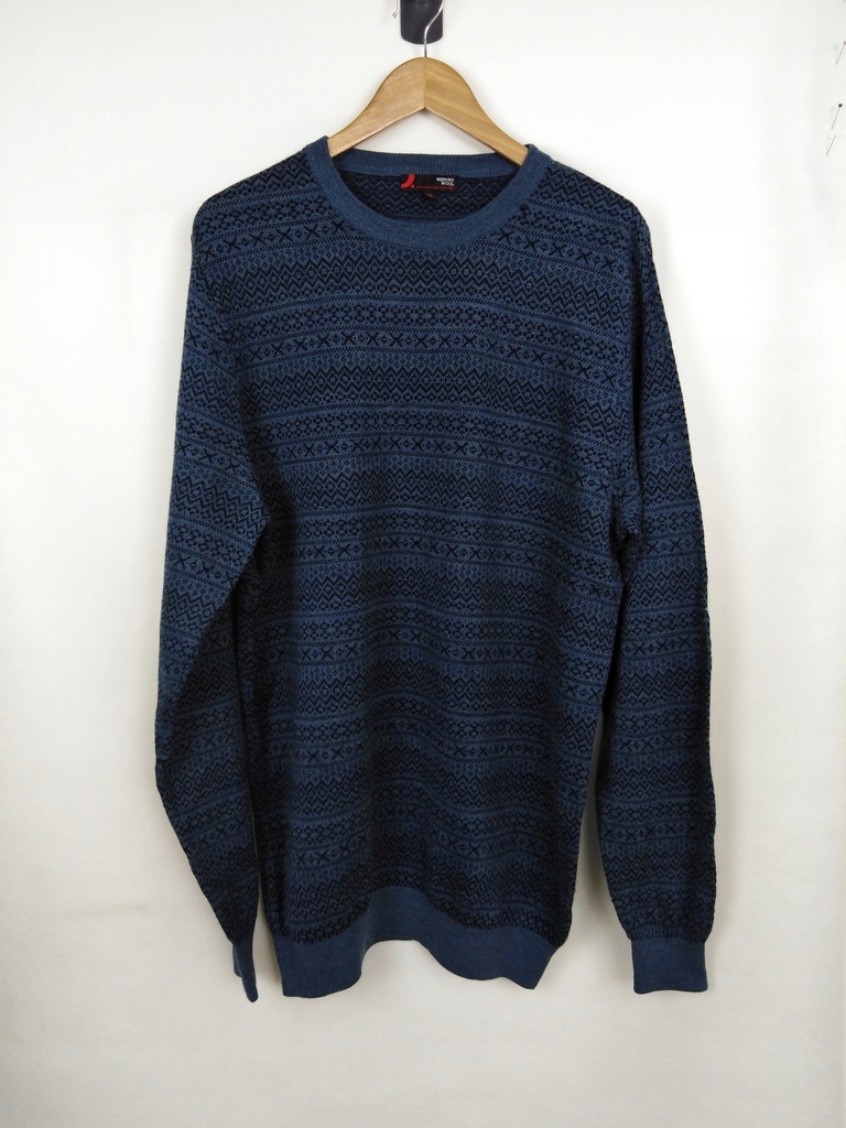 ATS sweter DRESSMANN merino niebieski XL