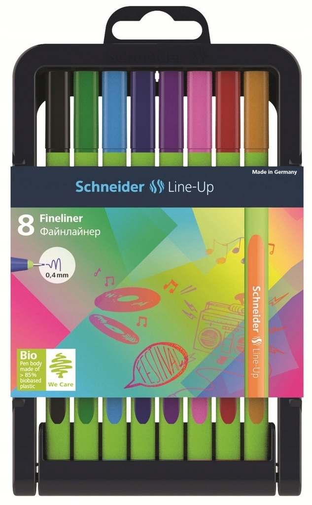 Zestaw cienkopisów Schneider Line-Up mix 8 kolorów