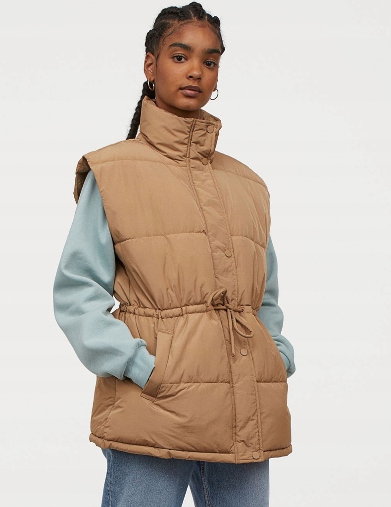 H&M beżowa kamizelka puffer XXS/XS