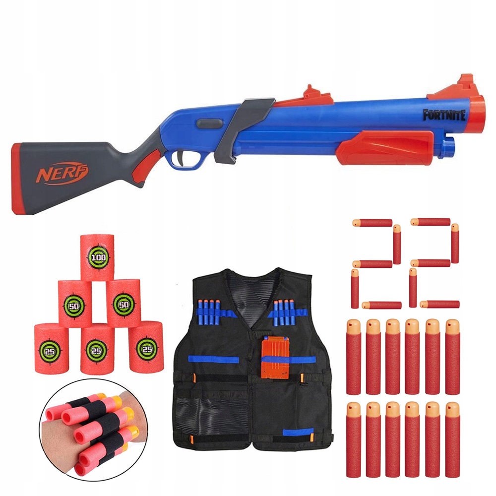 NERF FORTNITE SHOTGUN PUMP SG MEGA F0318 + DODATKI
