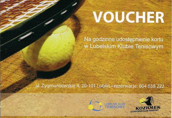 Voucher na godzinę kortu tenisowego Lublin