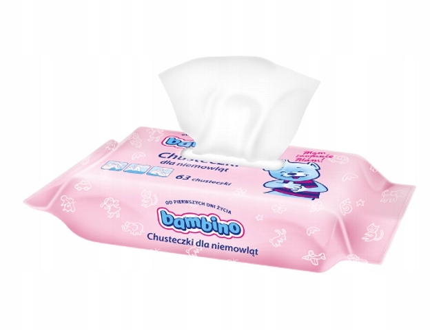 Chusteczki nawilżane Bambino Chusteczki Nawilżane 1 x 63 szt.