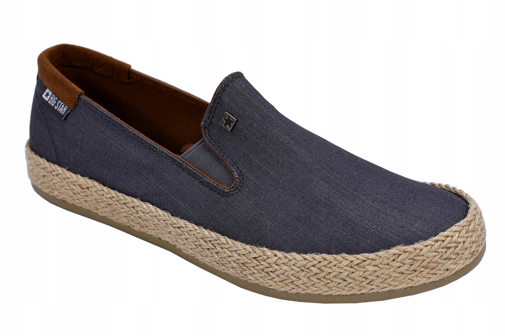 Espadryle Męskie Big Star DD174247 szary 44