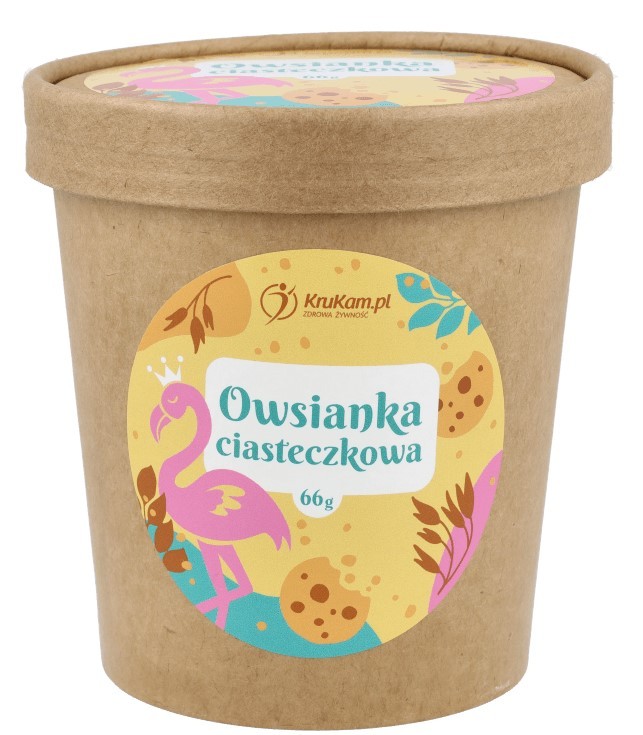 OWSIANKA CIASTECZKOWA 66g PŁATKI OWSIANE BEZ CUKRU KRUKAM