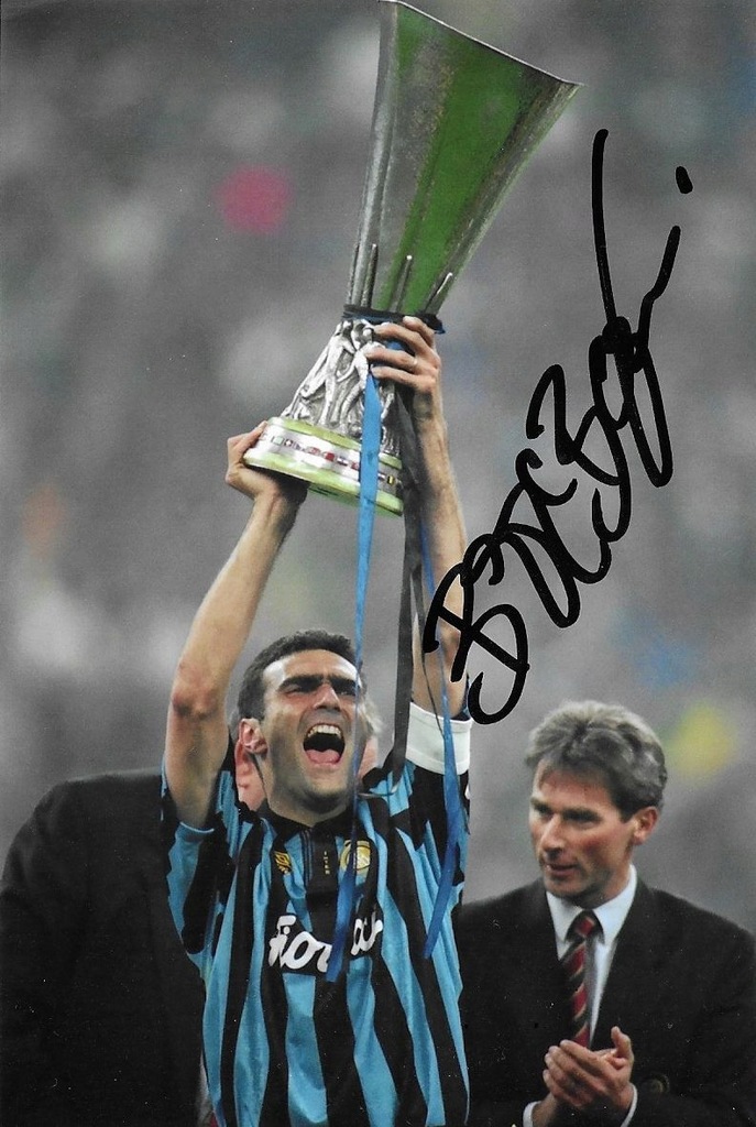 Autograf Giuseppe Bergomi, FIFA 100, Inter Mediolan, Włochy