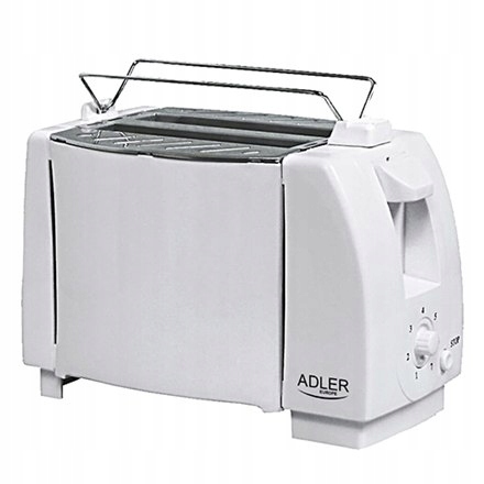Adler Toaster AD 33 White, Plastic, 750 W, Number