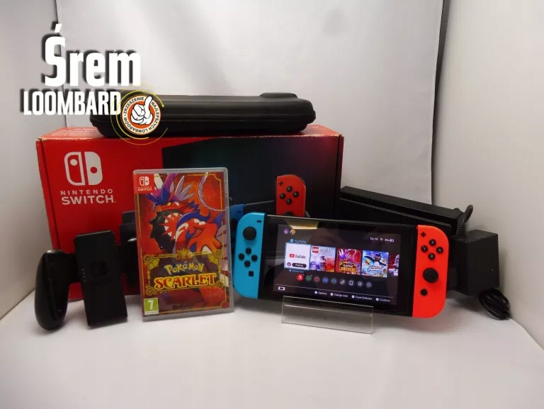 KONSOLA NINTENDO SWITCH HC-001, KOMPLET, GRA, STAN DB!
