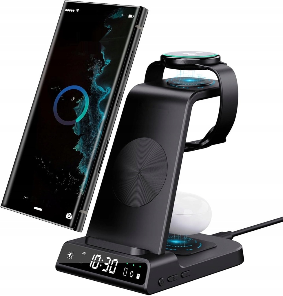 NeotrixQI Ładowarka 3w1 Bezprzewodowa iPhone Samsung Watch Z Flip 6