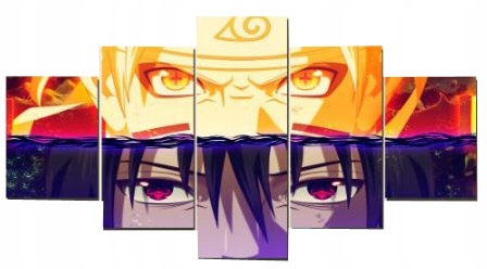 TRYPTYK OBRAZ NA PŁOTNIE Anime Naruto 150x80cm