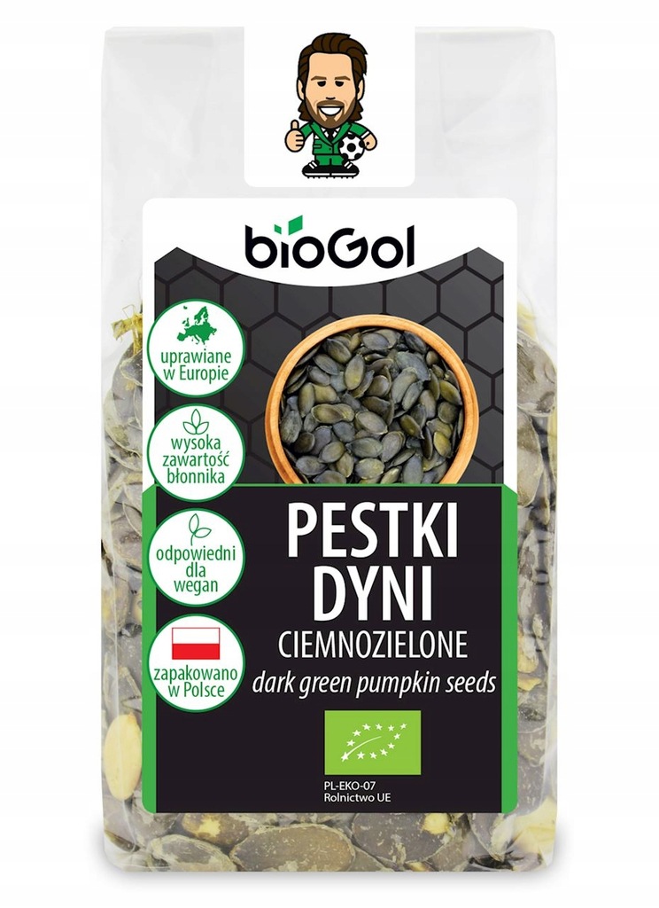 PESTKI DYNI CIEMNOZIELONE UPRAWIANE W EU BIO 150g