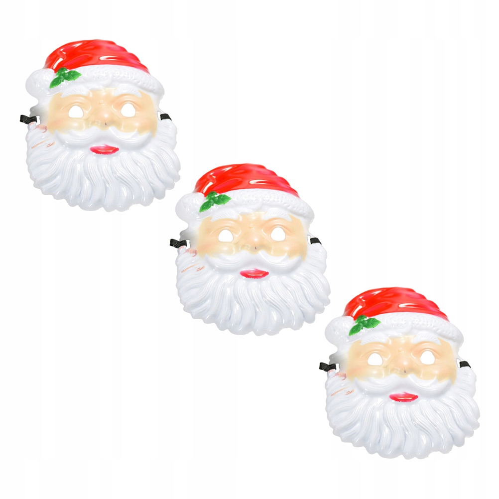 3Pcs Creative Santa Claus Mask Christmas Party