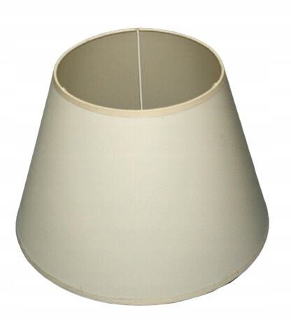 Abażur 38x18x21 cm, kremowy, stożek, klosz do lampy, imitacja bawełny