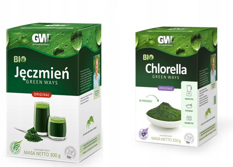 ZESTAW Green Ways BIO CHLORELLA proszek 350 g. + miarka