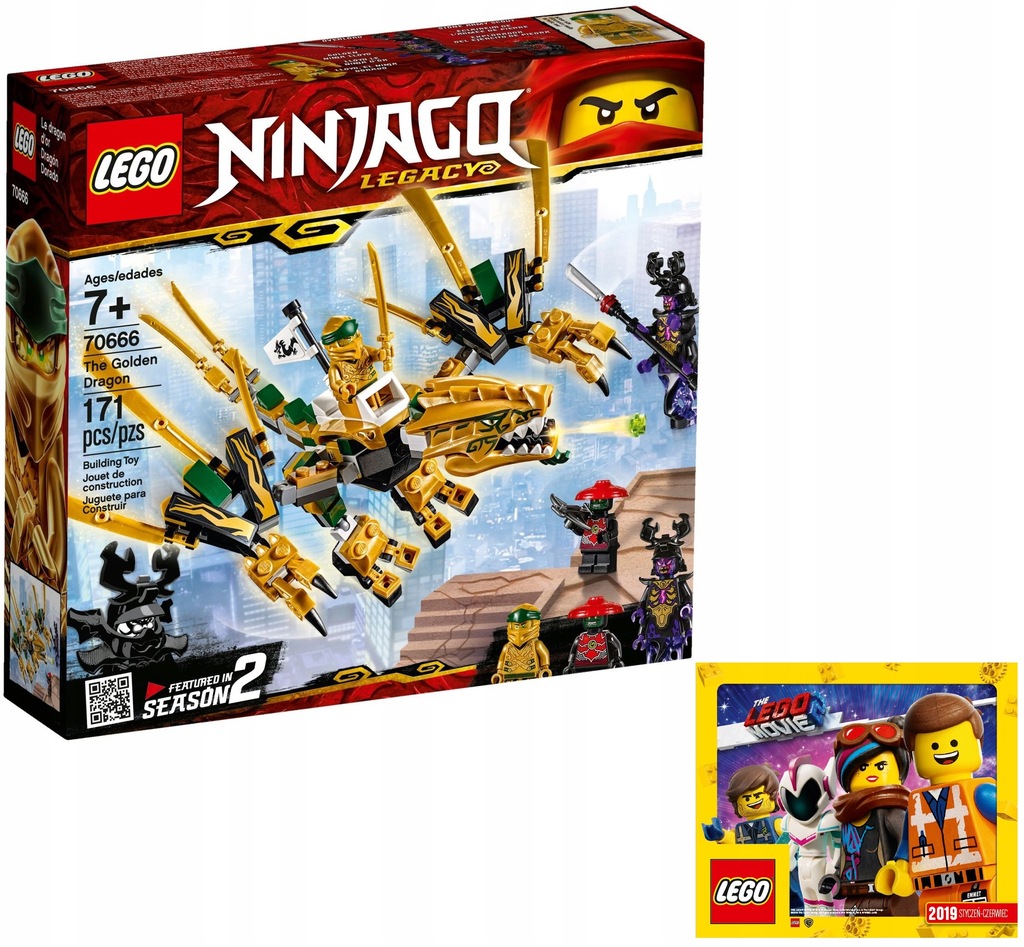 LEGO NINJAGO 70666 Złoty Smok + KATALOG 2019