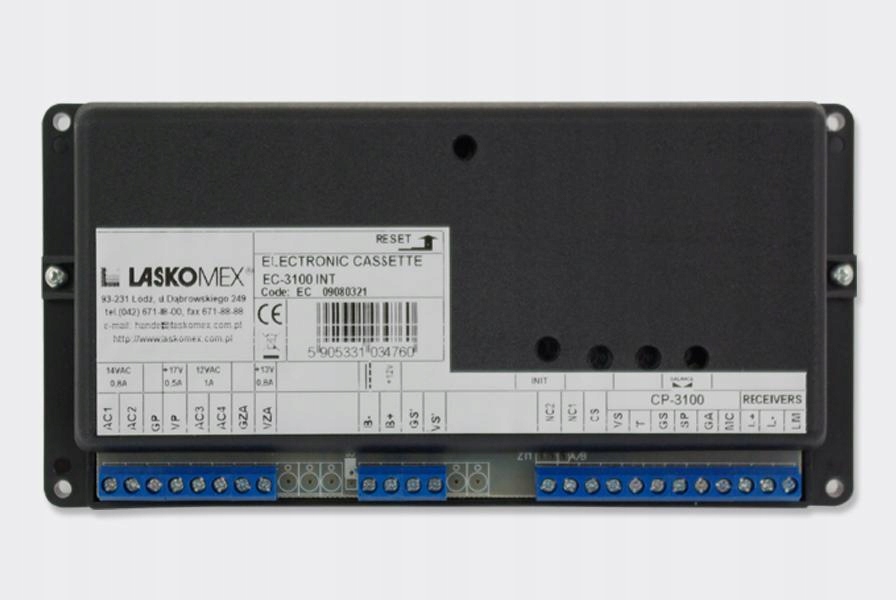 Laskomex Kaseta elektroniki EC-3100R-2 INT - do systemu obsługującego 8 wej