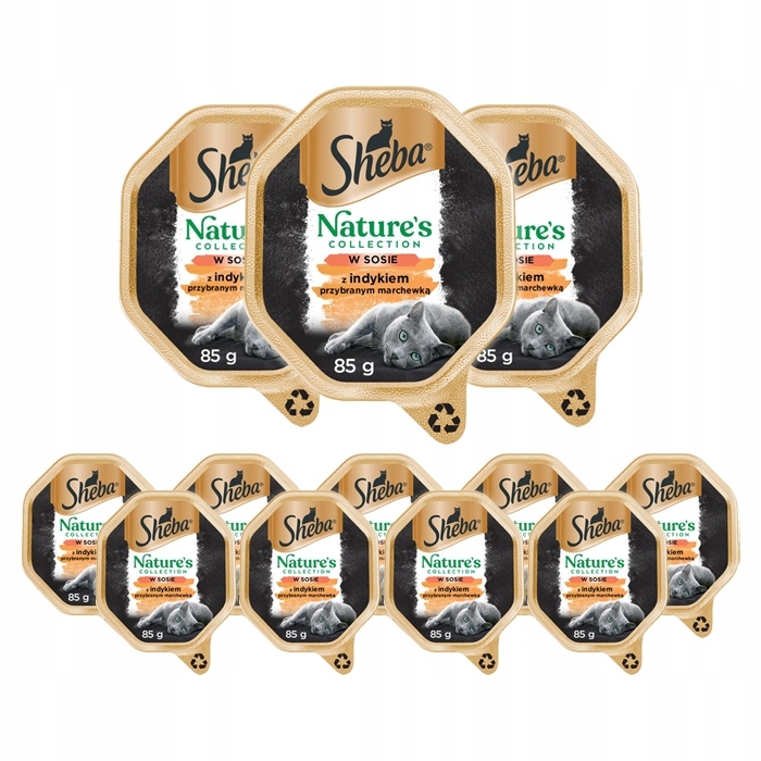 SHEBA Nature's w sosie z indykiem 85g x12