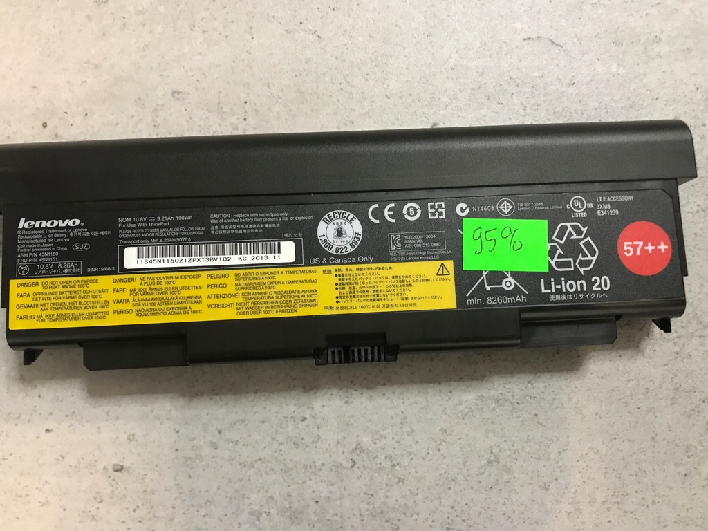 ORYGINALNA BATERIA LENOVO T440p L540 W541 T540p W540 DUŻA 9 cell 100Wh