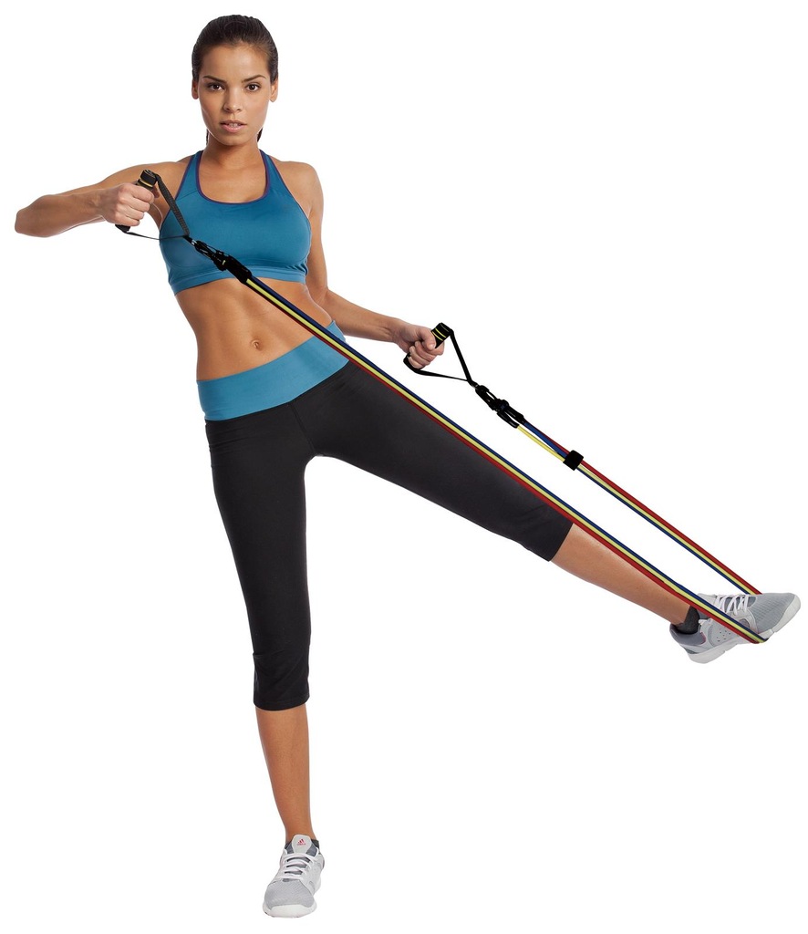 ZESTAW GUMA OPOROWA z UCHWYTAMI do ĆWICZEŃ BB2330 - 7018665241