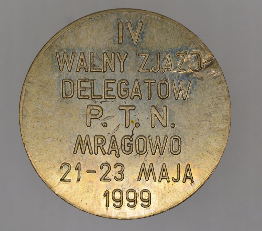Żeton PTN IV Zjazd Delegatów Mrągowo 1999, Ag