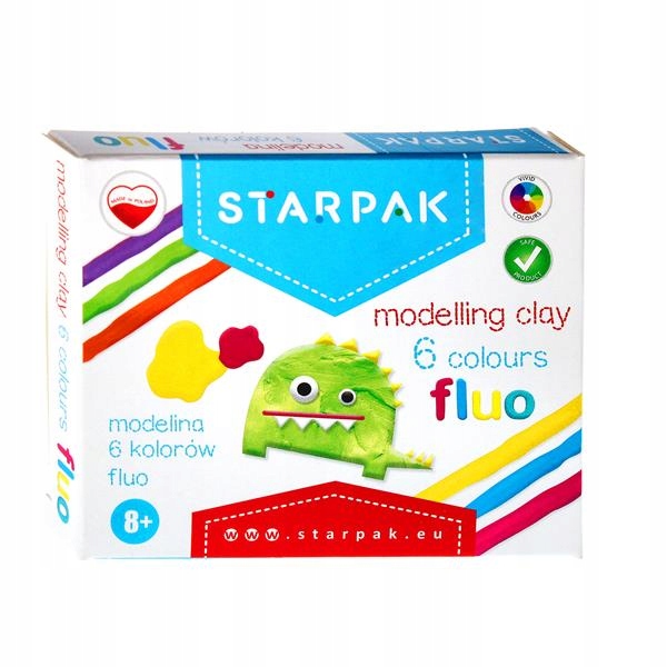 Modelina 6 kolorów fluo STARPAK