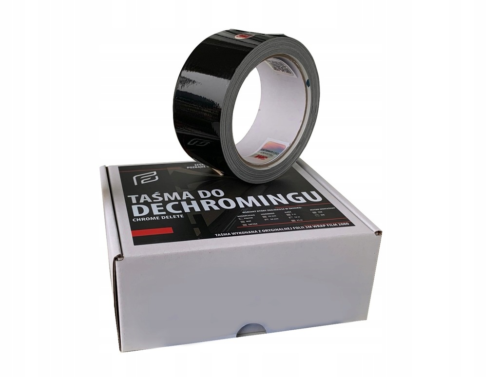 3M FOLIA DECHROMING CZARNY POŁYSK 7 cm x 25 metrów