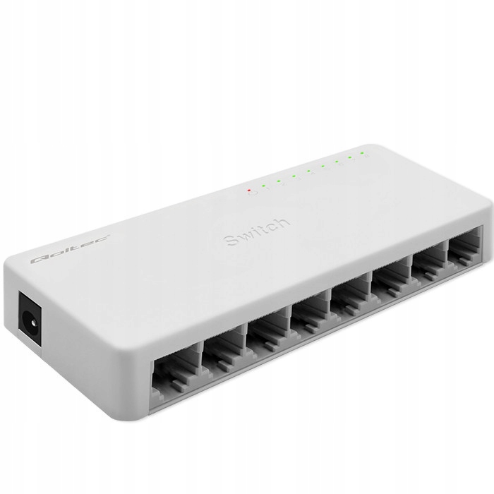 Przełącznik sieciowy Qoltec 8x RJ45 1000Mbps Fast Ethernet