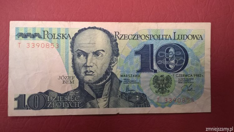 10 złotych z PRL seria T - Przyzwoity stan