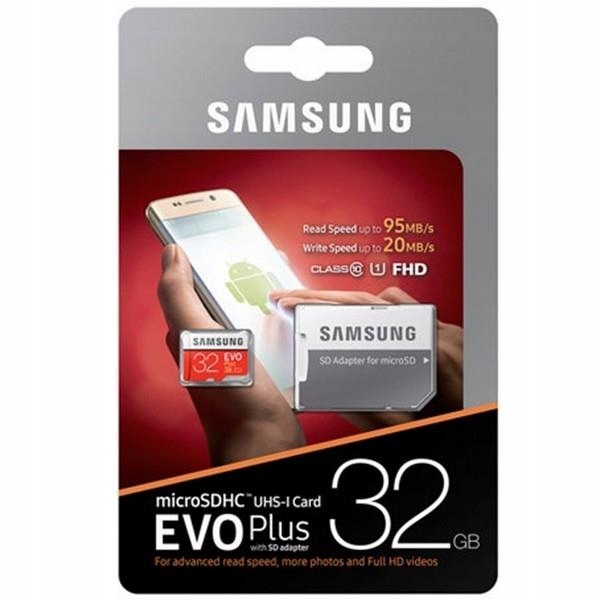 Karta pamięci Samsung EVO Plus 32GB microSD + adap