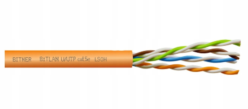 Przewód internetowy U/UTP cat5e 4x2x0,54 LSOH