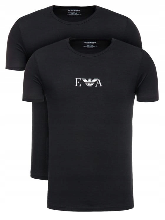 EMPORIO ARMANI 2 PAK T-SHIRT koszulka czarna L