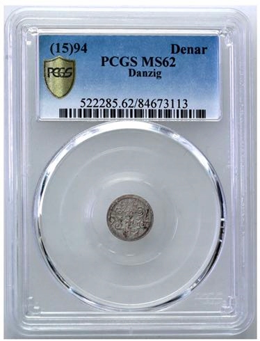 Купить ДЕНАР 1594 ЗИГМУНТ III ВАЗА ГДАНСК PCGS MS62 MAX!!: отзывы, фото, характеристики в интерне-магазине Aredi.ru