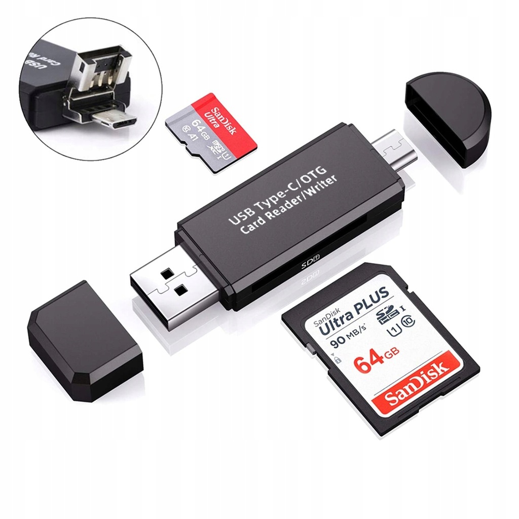 Купить КАРТРИДЕР SD MICRO SD 3В1 USB A USB-C MICRO USB: отзывы, фото, характеристики в интерне-магазине Aredi.ru