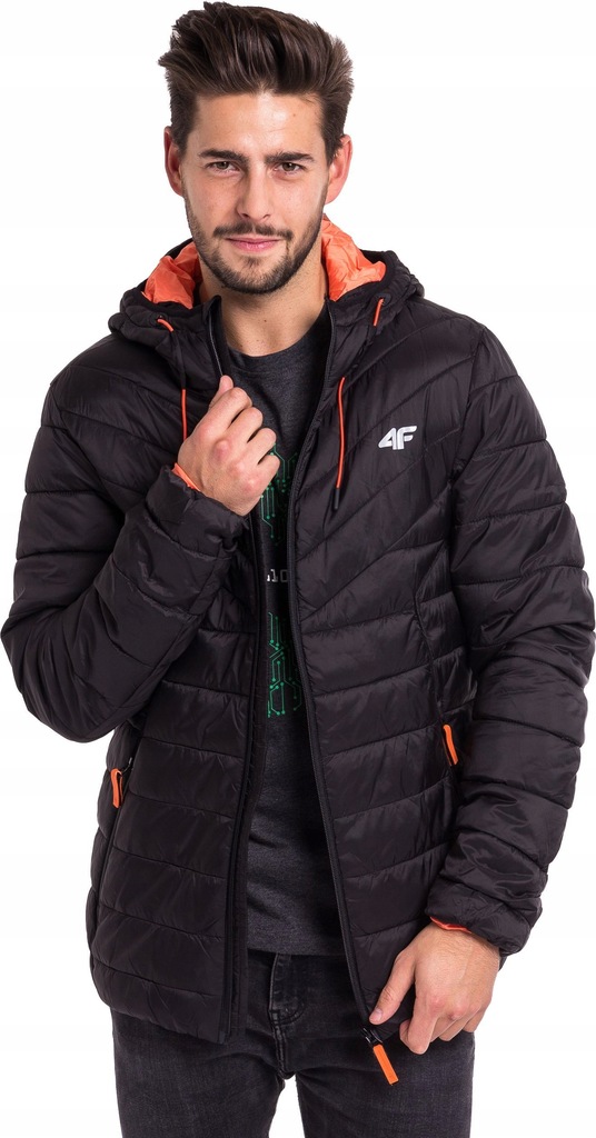 Купить Мужская зимняя стеганая куртка-пуховик с капюшоном 4F: отзывы, фото, характеристики в интерне-магазине Aredi.ru