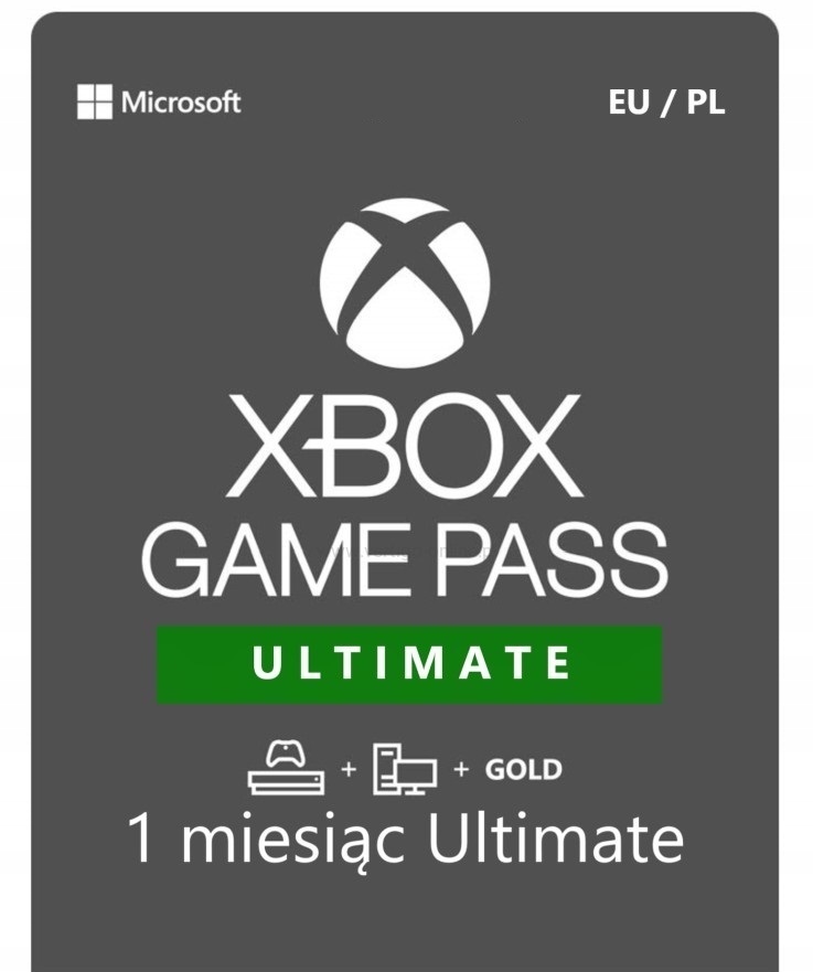 Game Pass ULTIMATE 30 dni + LIve Gold 1 Miesiąc