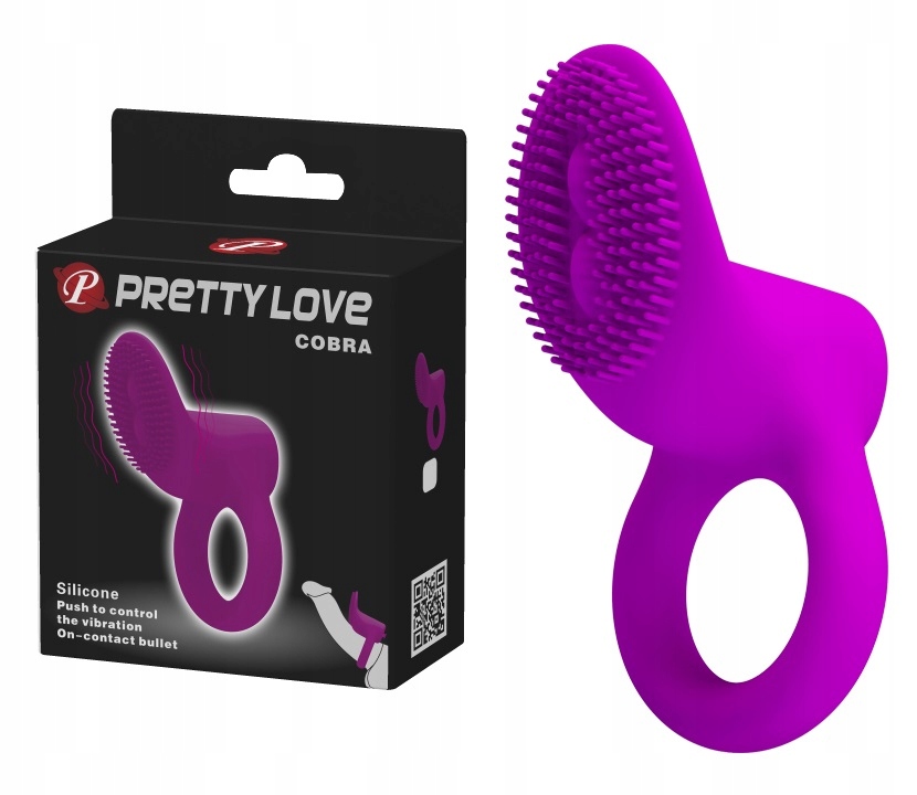 PRETTY LOVE COBRA WIBRUJĄCY PIERŚCIEŃ NA PENISA MASAŻER ŁECHTACZKI